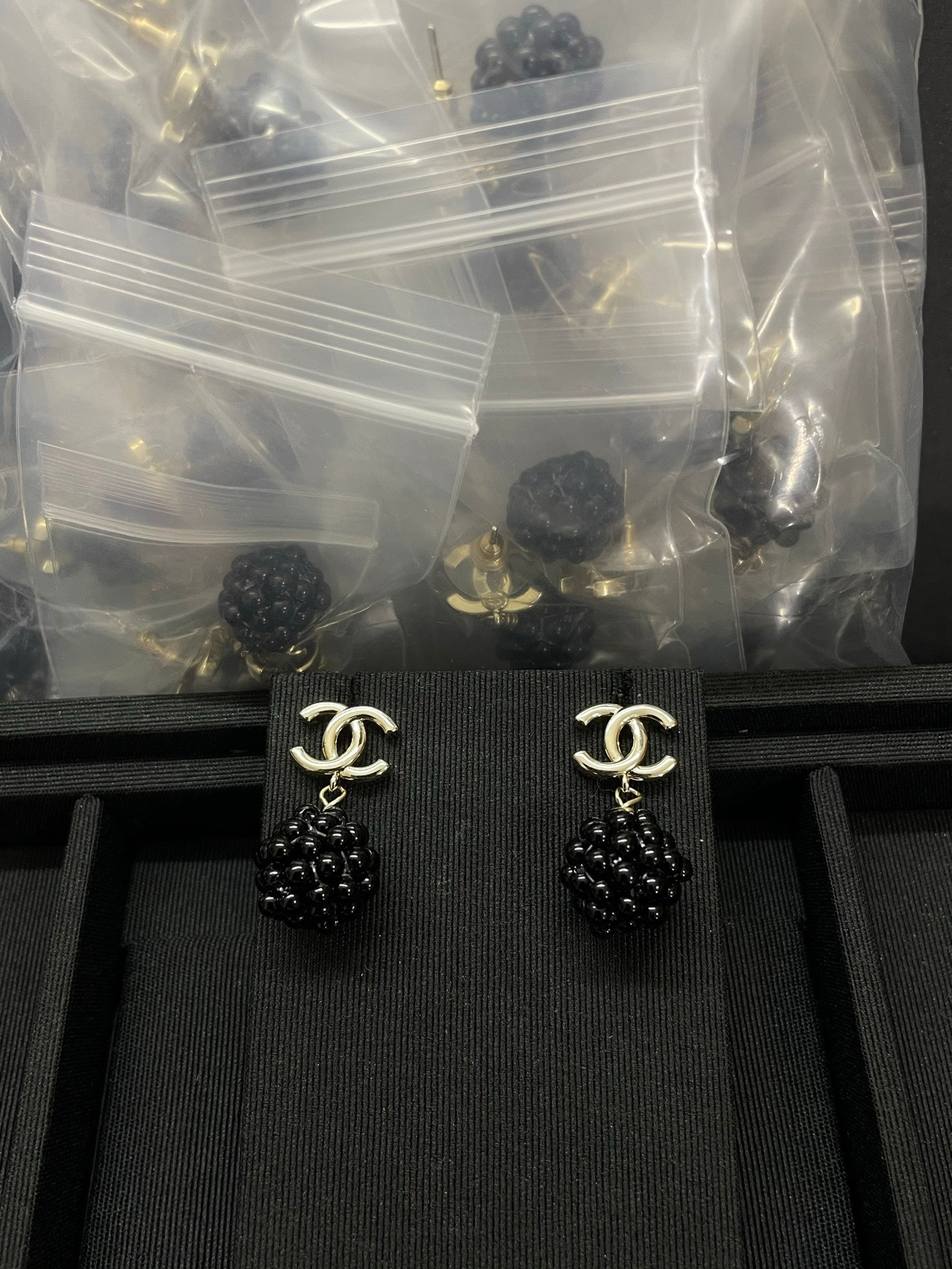 CC Beaded Drop earrings