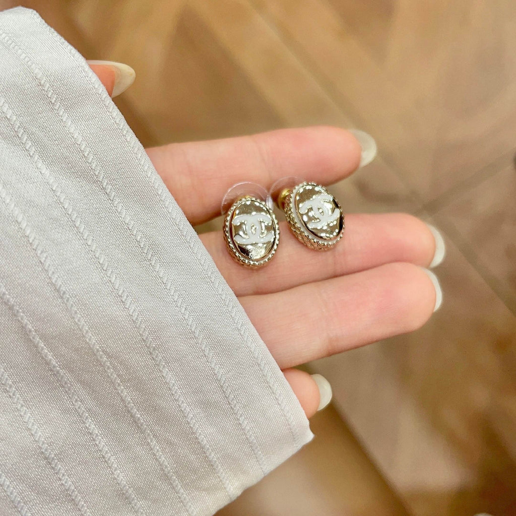 CC Vintage Double C Gold Earrings