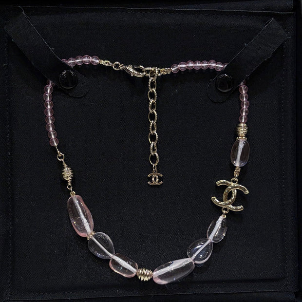 CC 2026 Double C Pink Acrylic Beaded Necklace