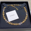 CC 2026 Gold and Silver Two-Tone Chain Double C Small Necklace Choker