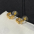 Chanel 2026 Gold Quilted Double C Small Hoop Earrings