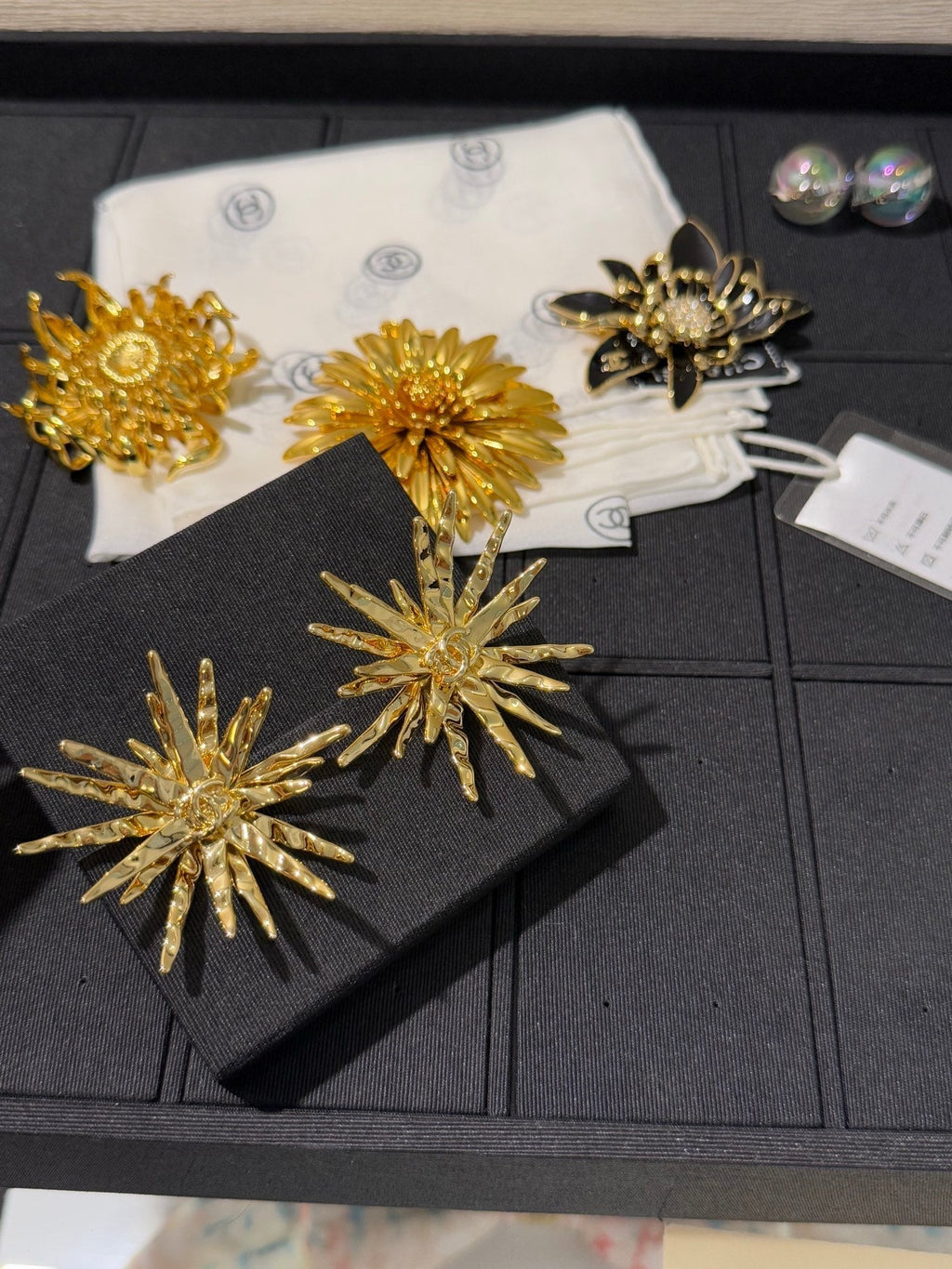 Chanel 2026 Gold Double C Firework Earrings