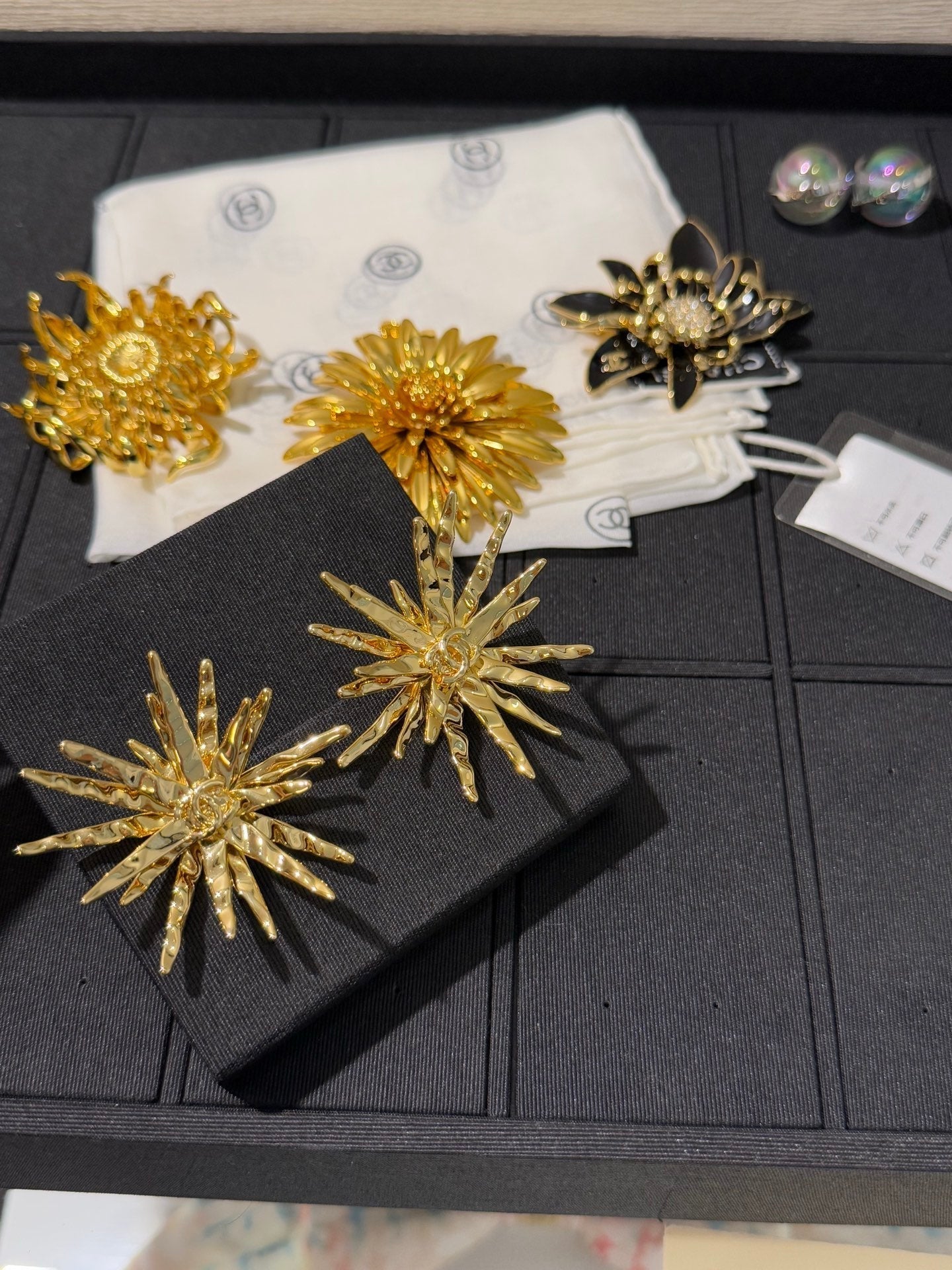 Chanel 2026 Gold Double C Firework Earrings
