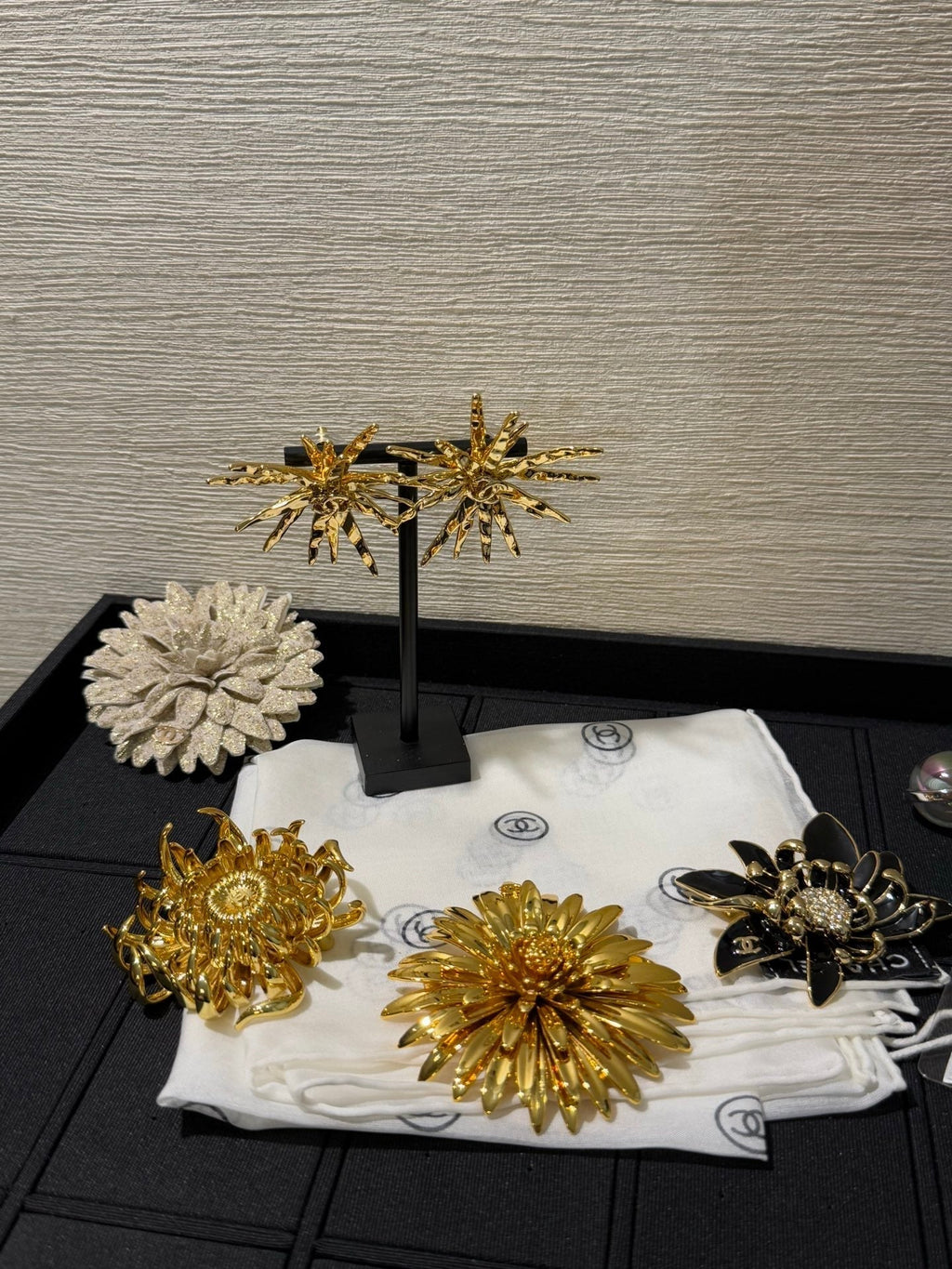 Chanel 2026 Gold Double C Firework Earrings